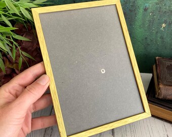 Brass Metal Picture Frame, Matte Glass & Desk Stand, Vintage Classic Scandinavian Danish Jyden Photo Frame 4"x6"