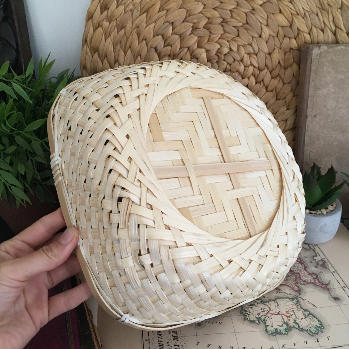 Gewebte Korb Vintage Wand Dekor Korb westlichen Stil Boho | Etsy