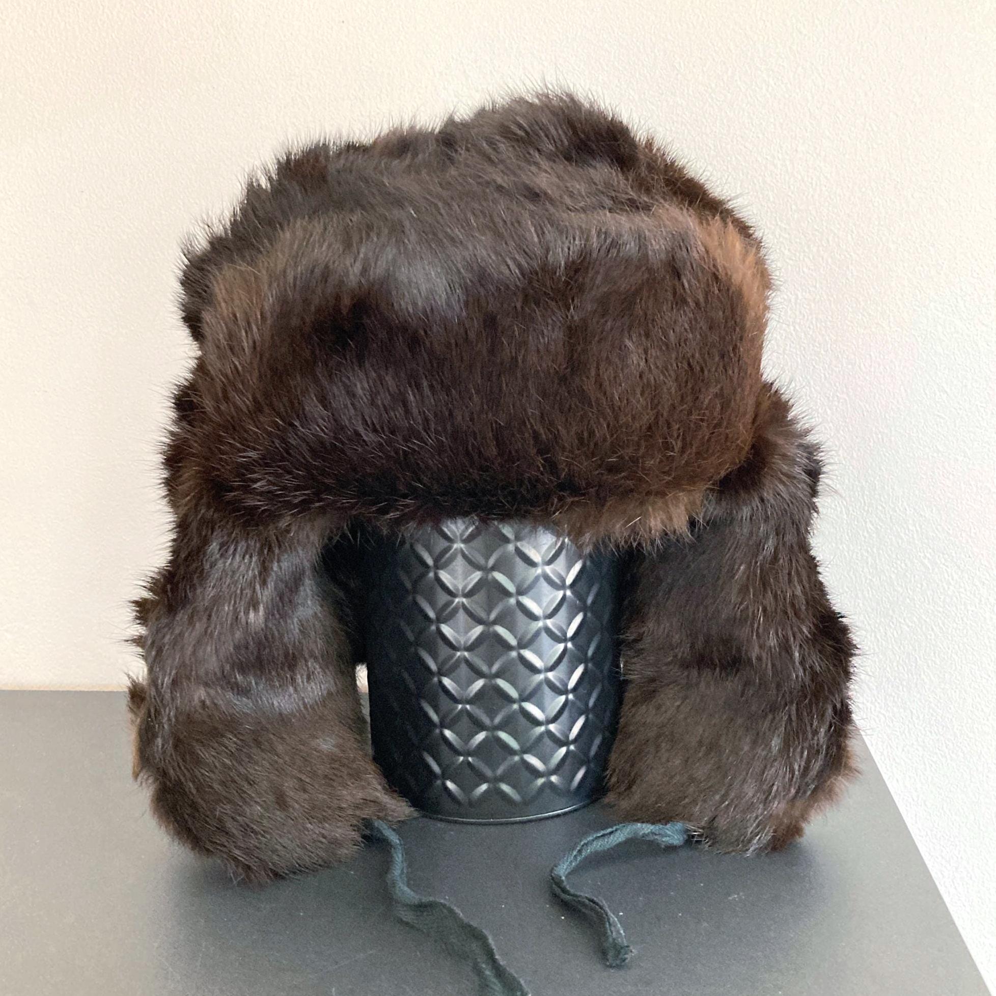 Vintage NWT 1971 Soviet TPYA White Rabbit Fur Women\'s Hat TRUD Moscow Russian Rabbit Fur Hat, Soviet Vintage Warm Winter Hat From USSR  main image 3