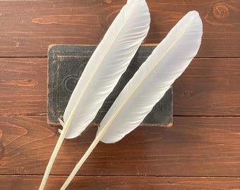 5枚の白い白鳥の羽根の天使の純粋さ、希望、平和、保護 - Etsy 日本