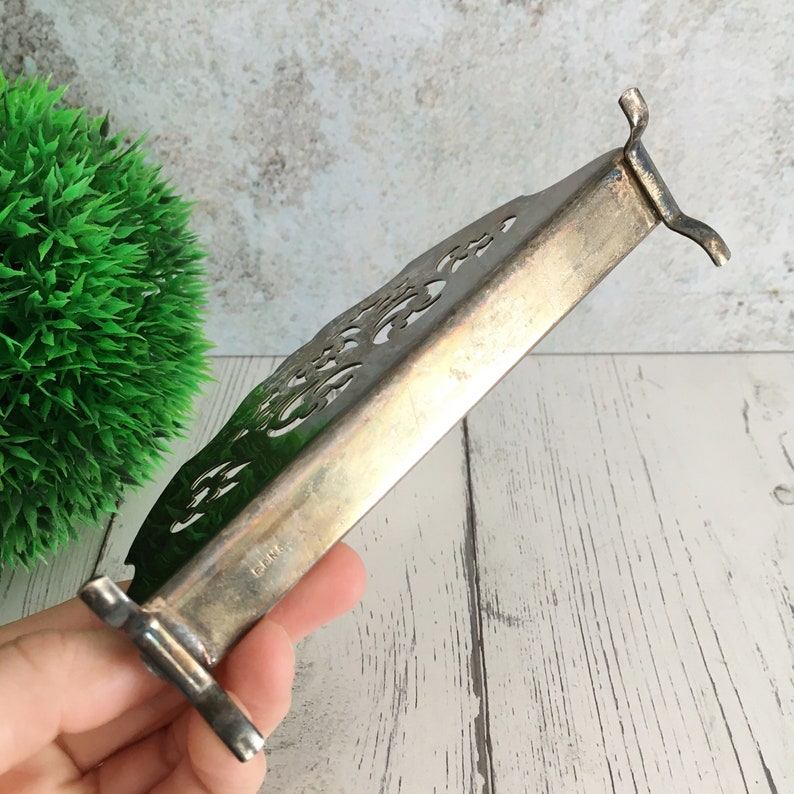 Vintage Napkin Holder Silver Plated Openwork Ornate Silver Etsy