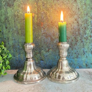 Candle Stick Pair, 2 Silver Plated Candle Holders, Embossed Metal, Victorian Antique Rococo Candle Holder, Scandinavia Sweden
