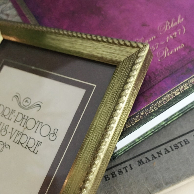 Vintage Picture Frame Small Gilt Frame W Glass Metal Photo Etsy UK