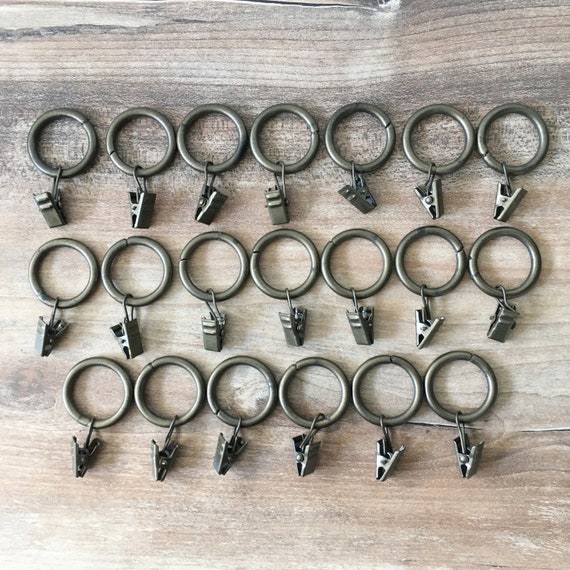 Curtain Rings Antique Curtain Clips Set Of 20 Drapery Clips Etsy