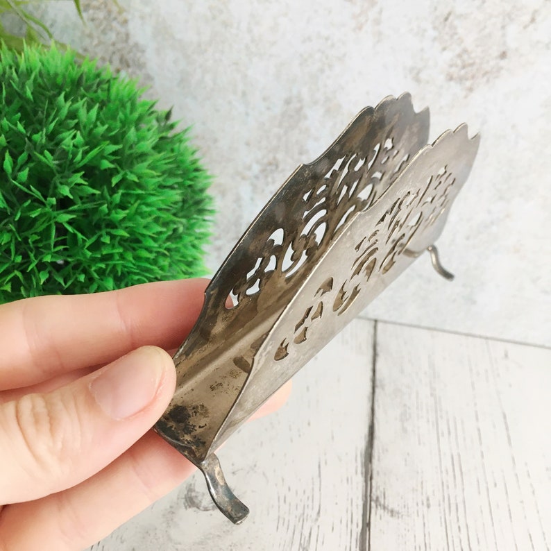 Vintage Napkin Holder Silver Plated Openwork Ornate Silver Etsy