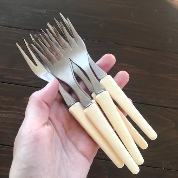 Vintage Cake Forks Set of 6 Small Forks Vintage Cutlery Etsy