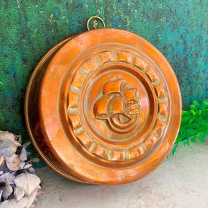 Copper Baking Pan, Sailing Ship, Vintage Baking Mold, Rustic Cake Mold, Tin Lined, Swedish Hallmark Nilsjohan Farmhouse Kitchen Decor 7&quot;