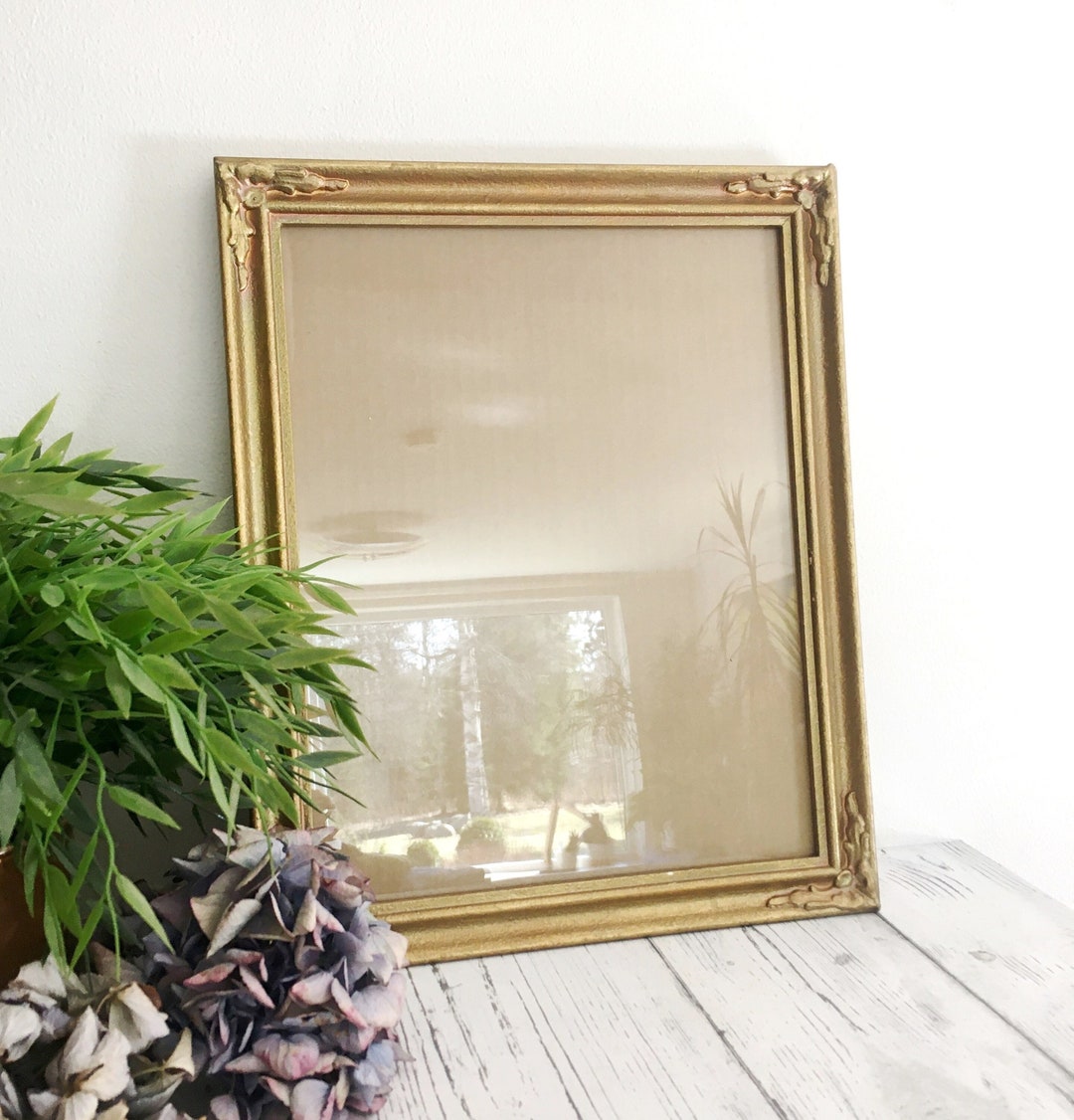 Gold Picture Frame, Large Antique Frame, Ornate Gesso Frame, Plaster