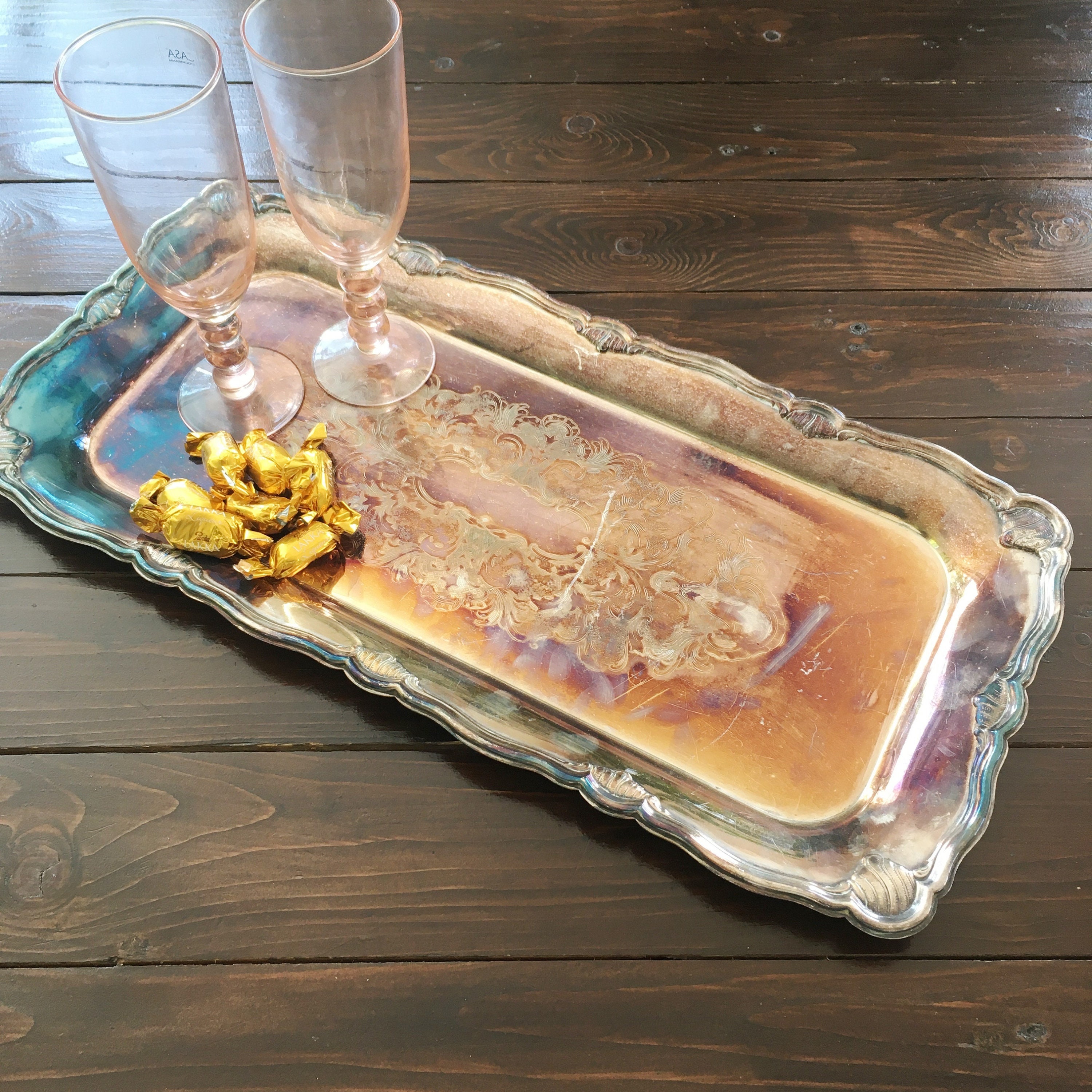 チッペンデールのワイントレー/ドリンクトレー 30cm 英国