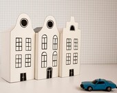 DIY pack - 3 paper houses - black & white