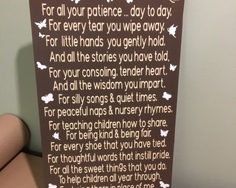 Daycare provider, custom childcare sign