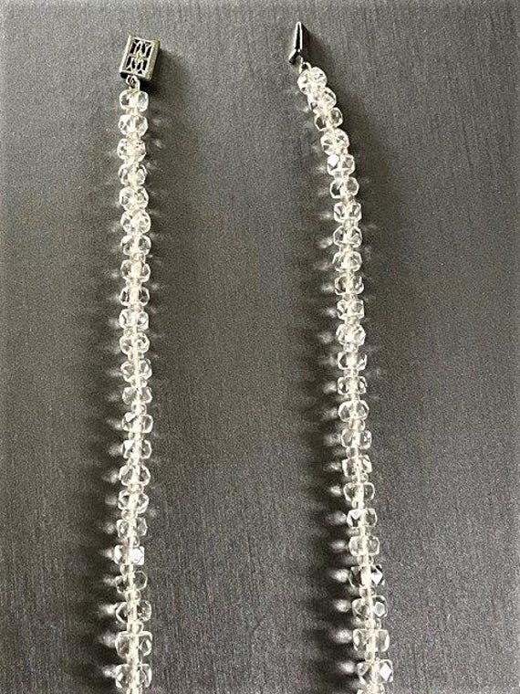 Crystal Graduated Faceted CUBE Necklace - Art Dec… - image 9