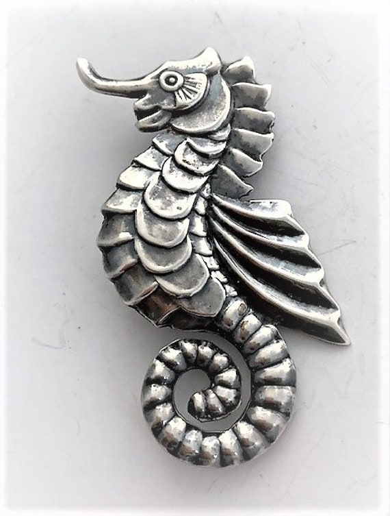 SPRATLING SEAHORSE SILVER Pin Brooch - Early Spra… - image 10