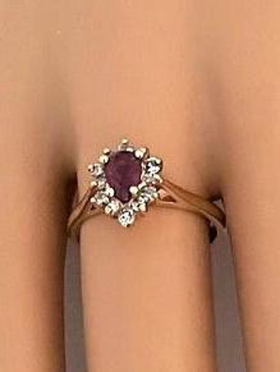 Gold CLYDE DUNEIER CID Ruby and Diamond 14k Ring … - image 3