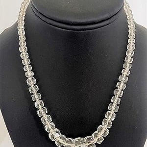 Crystal Graduated Faceted CUBE Necklace - Art Deco - Cube Shaped Crystals - Estate Vintage