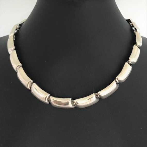 Sterling Silver Choker Necklace - 925 Mexico -  V… - image 8