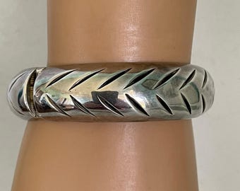Sterling Silver 925 Mexico WAVE CUFF Bracelet - TS 115 - Vintage