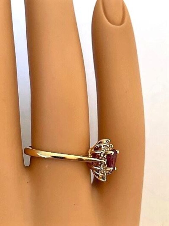 Gold CLYDE DUNEIER CID Ruby and Diamond 14k Ring … - image 5