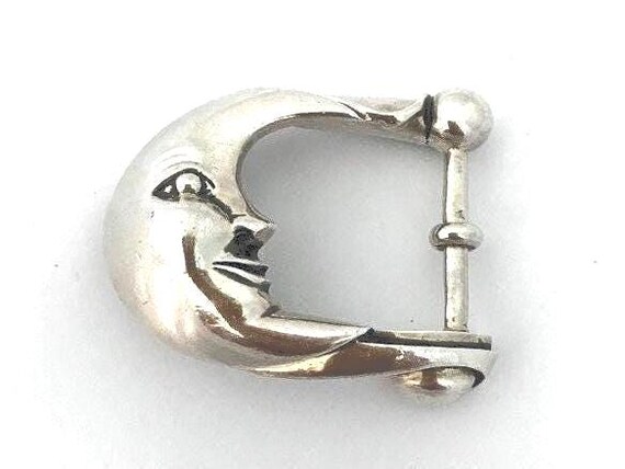 Kieselstein Cord Sterling Silver Belt Buckle Moon Lot 198 | LARGE KIESELSTEIN CORD STERLING SILVER MOON BELT  main image 2