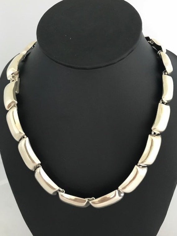 Sterling Silver Choker Necklace - 925 Mexico -  V… - image 9