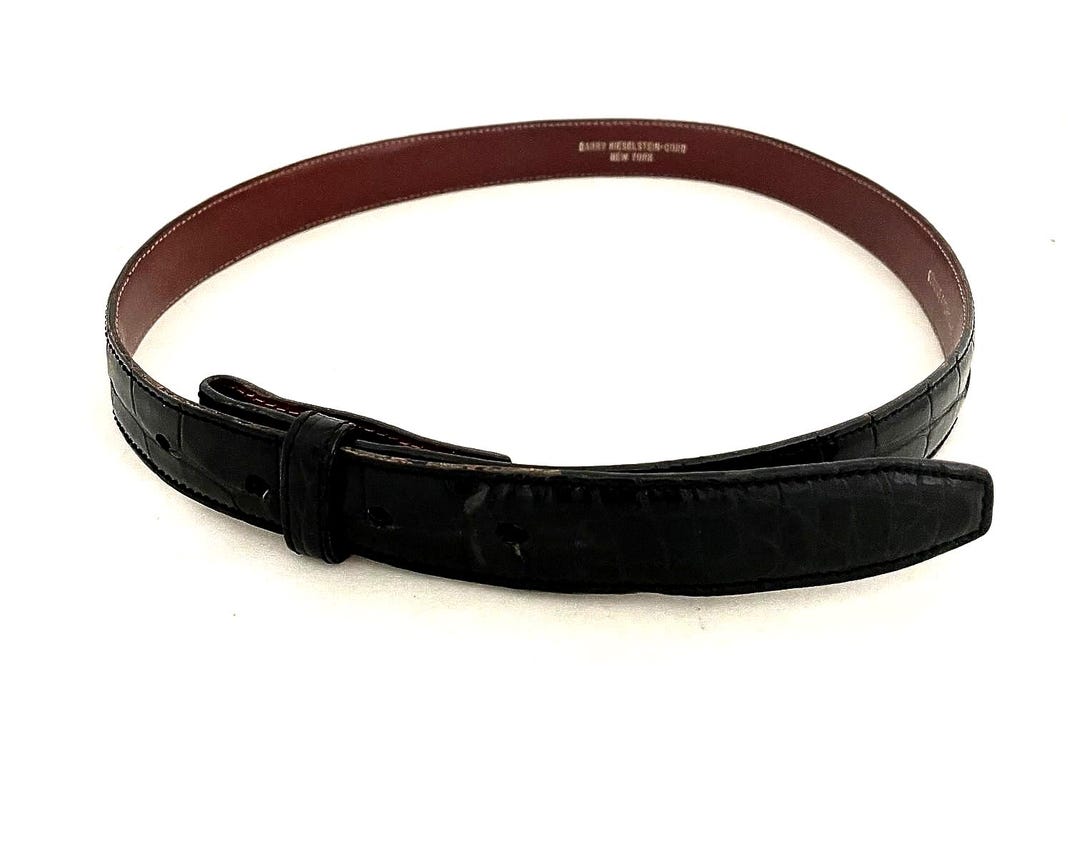 Kieselstein Cord Black ALLIGATOR Belt - BKC - Barry  display picture 1