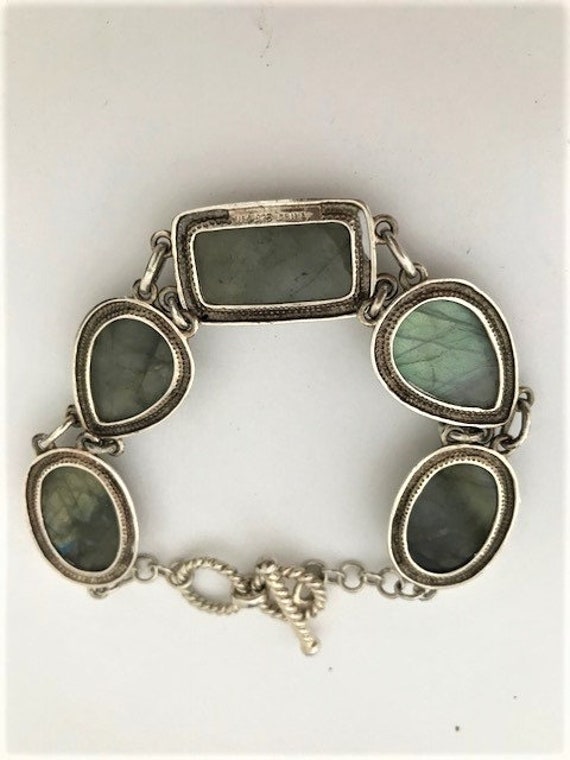 WHITNEY KELLY LABRADORITE Cabochon 925 Bracelet -… - image 6