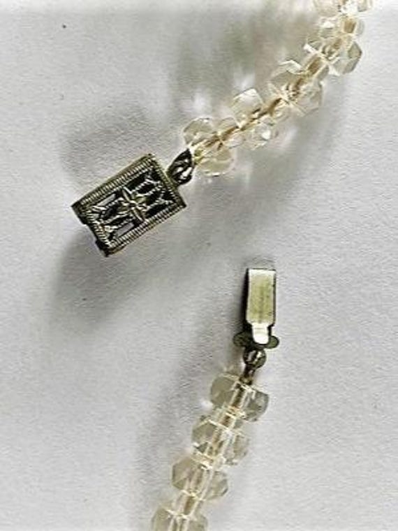 Crystal Graduated Faceted CUBE Necklace - Art Dec… - image 4