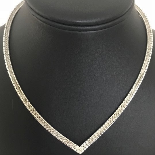 アクセサリー vintage necklace Vintage Victorian Style Necklace 925 Sterling Silver CZ