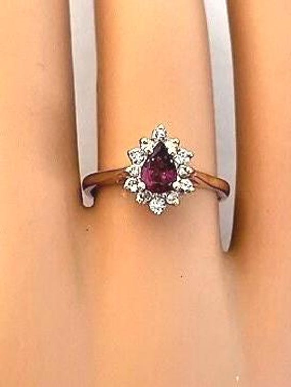Gold CLYDE DUNEIER CID Ruby and Diamond 14k Ring … - image 1