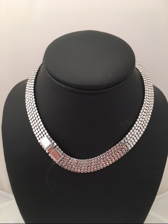 LES BERNARD CHOKER Necklace - Pave Rhinestones - … - image 5