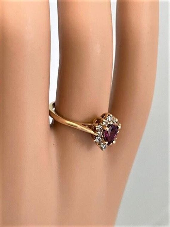 Gold CLYDE DUNEIER CID Ruby and Diamond 14k Ring … - image 9