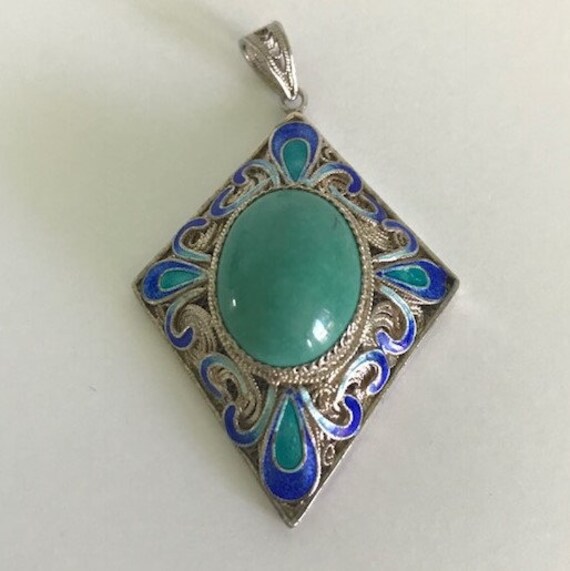 turquoise cabochon pendant