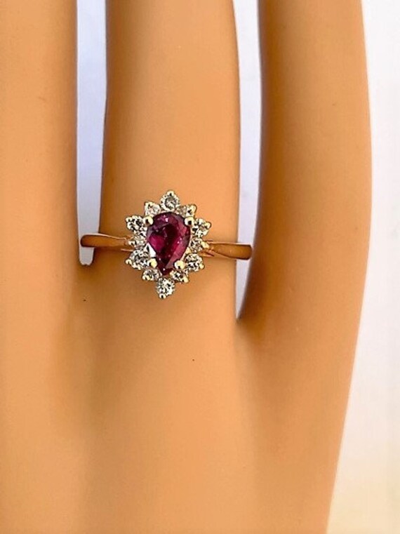 Gold CLYDE DUNEIER CID Ruby and Diamond 14k Ring … - image 7