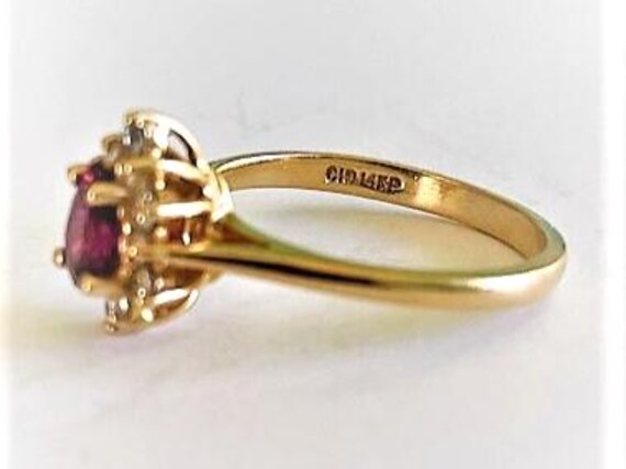 Gold CLYDE DUNEIER CID Ruby and Diamond 14k Ring … - image 8