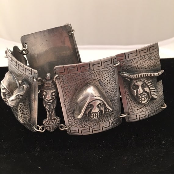 OTOYA - LIMA, PERU Sterling Bracelet - Faces -
