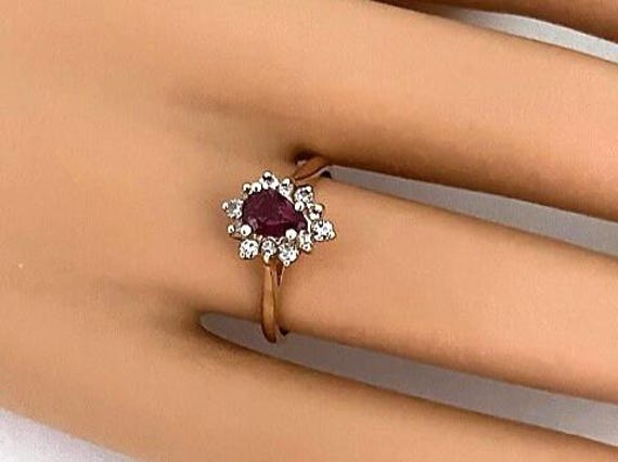 Gold CLYDE DUNEIER CID Ruby and Diamond 14k Ring … - image 10