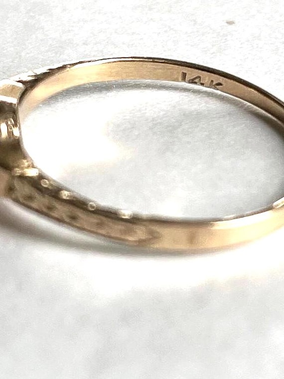 RUBY 14K Gold Solitaire Ring - Round Ruby - Ladie… - image 9