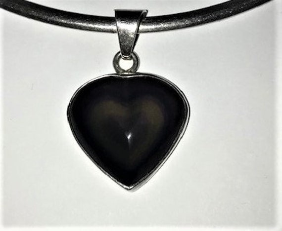 CHARLES ALBERT 950 Silver Rainbow OBSIDIAN Heart … - image 10