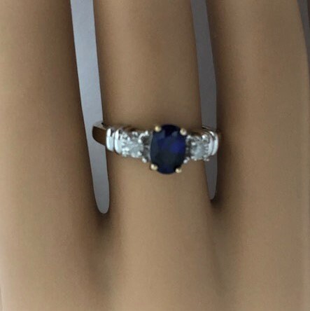 THL 10K SAPPHIRE DIAMOND Ring Samuel Aaron of N. Y. - Etsy