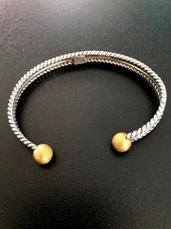 Twisted or Braided Thin Silver 925 Sterling Cuff … - image 7