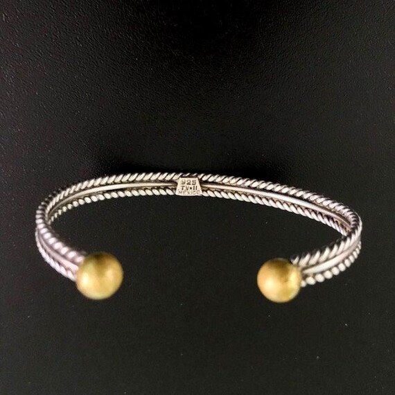 Twisted or Braided Thin Silver 925 Sterling Cuff … - image 9