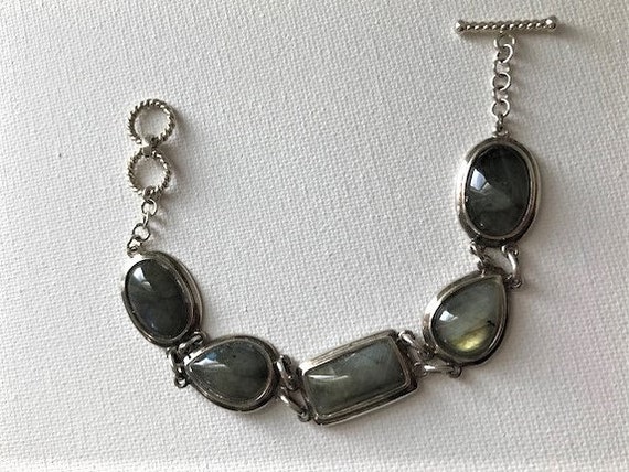 WHITNEY KELLY LABRADORITE Cabochon 925 Bracelet -… - image 7