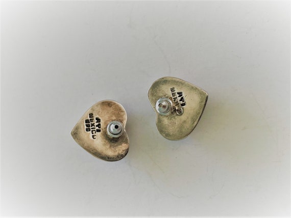 RHODOCHROSITE HEART 925 ATI Mexico Pierced Earrin… - image 9