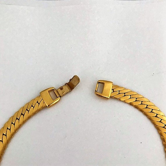 NAPIER PAT PEND Flat Link Enamel Choker Necklace … - image 7