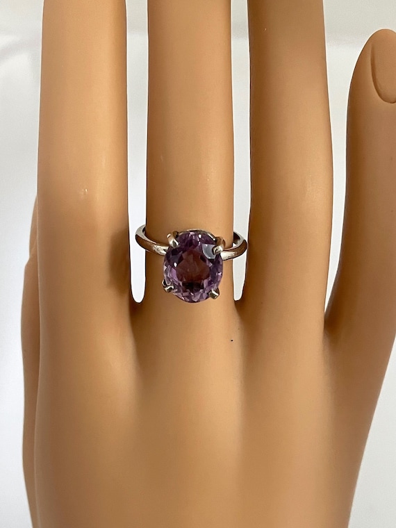 AMETHYST 950 PRATA Ring - Oval Cabochon - 950 Silv