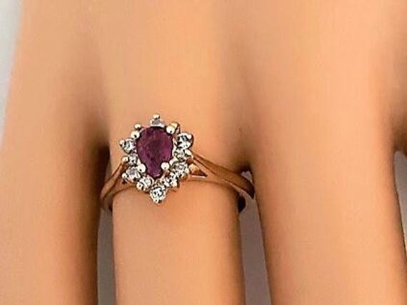 Gold CLYDE DUNEIER CID Ruby and Diamond 14k Ring … - image 2