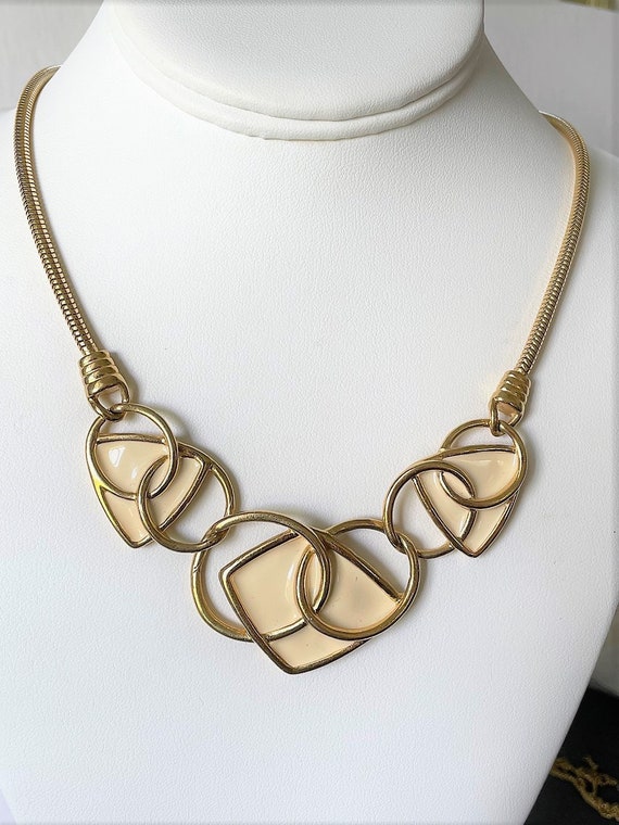 KUNIO MATSUMOTO For TRIFARI Necklace - Cream Colo… - image 1