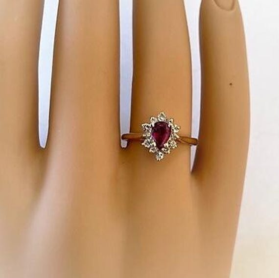 Gold CLYDE DUNEIER CID Ruby and Diamond 14k Ring … - image 6