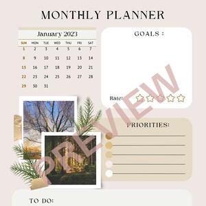 January 2023 Kickstarter Planner Pages