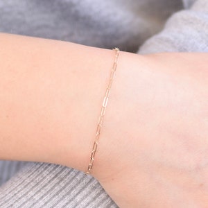 Delicate 14K Gold Bracelet - Gold Dainty Chain Bracelet